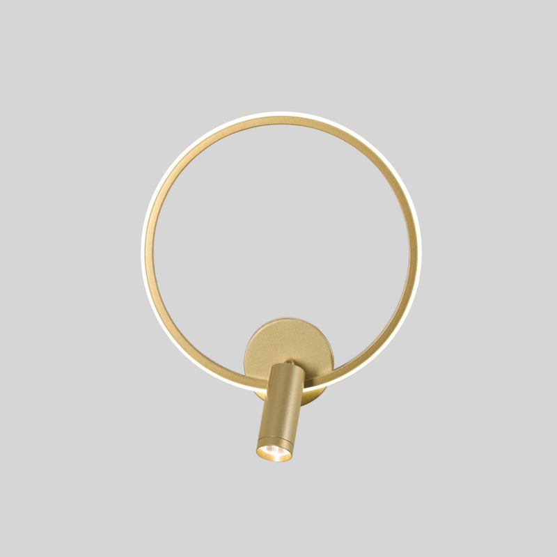 Sleek Brass Ring Wall Light