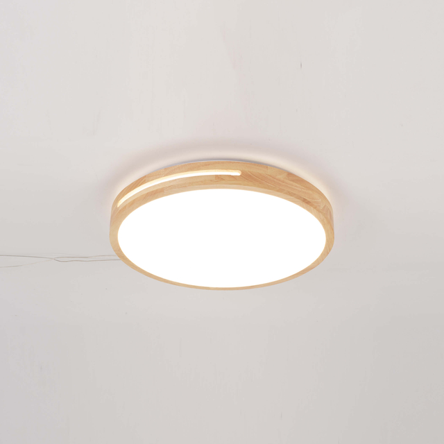 Minimalist Wooden Circular Lighting Fixture