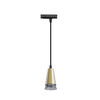 golden aluminum track pendant light with PMMA ring