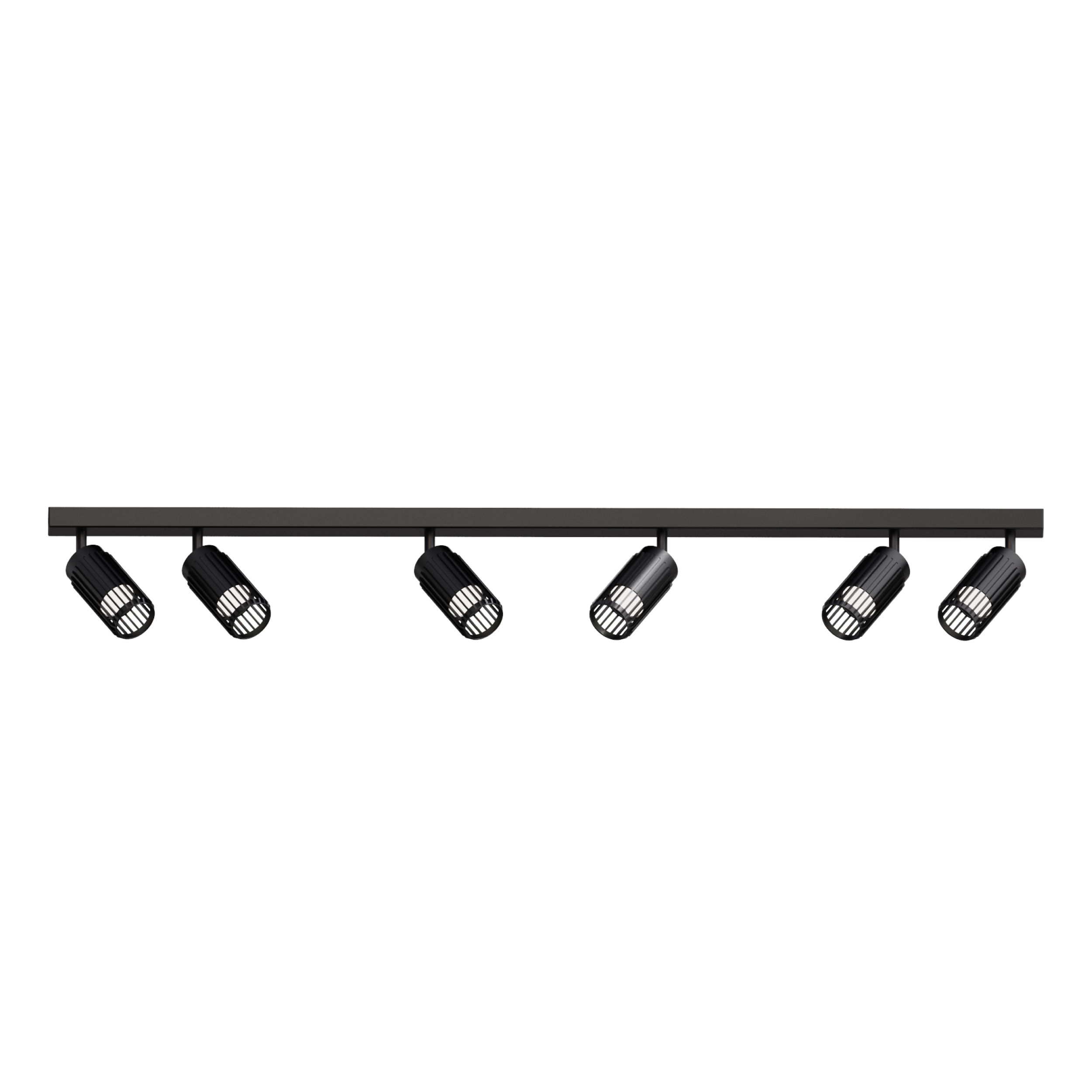 6 light heads spot downlights installed for ceiling