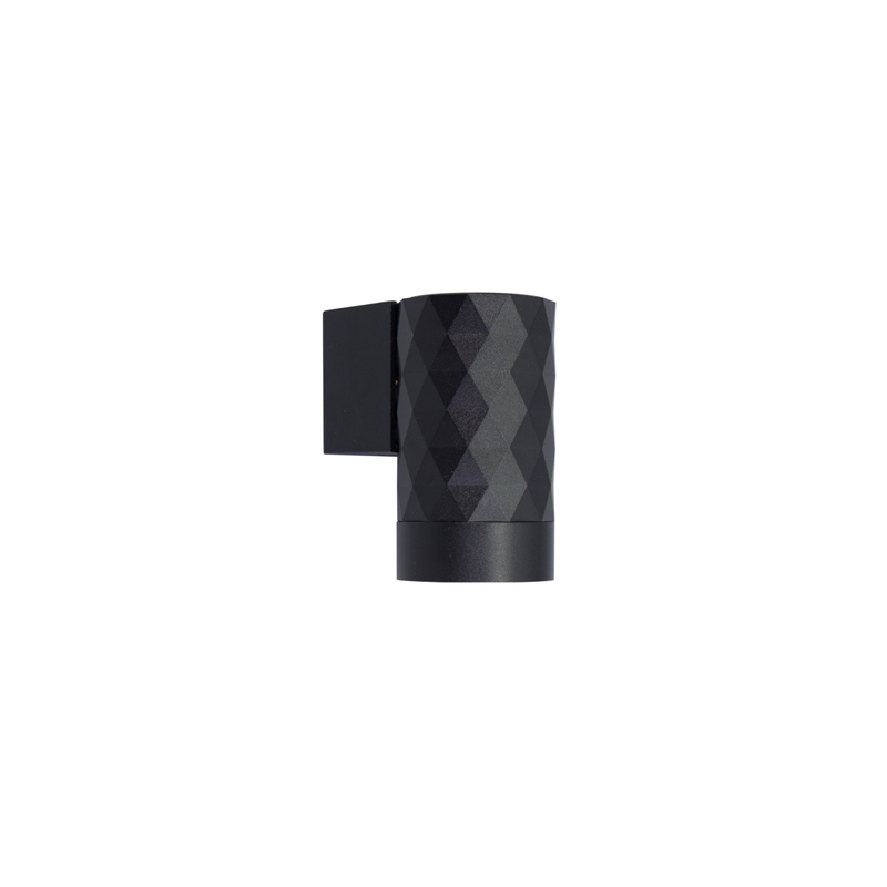 black diamond pattern wall light