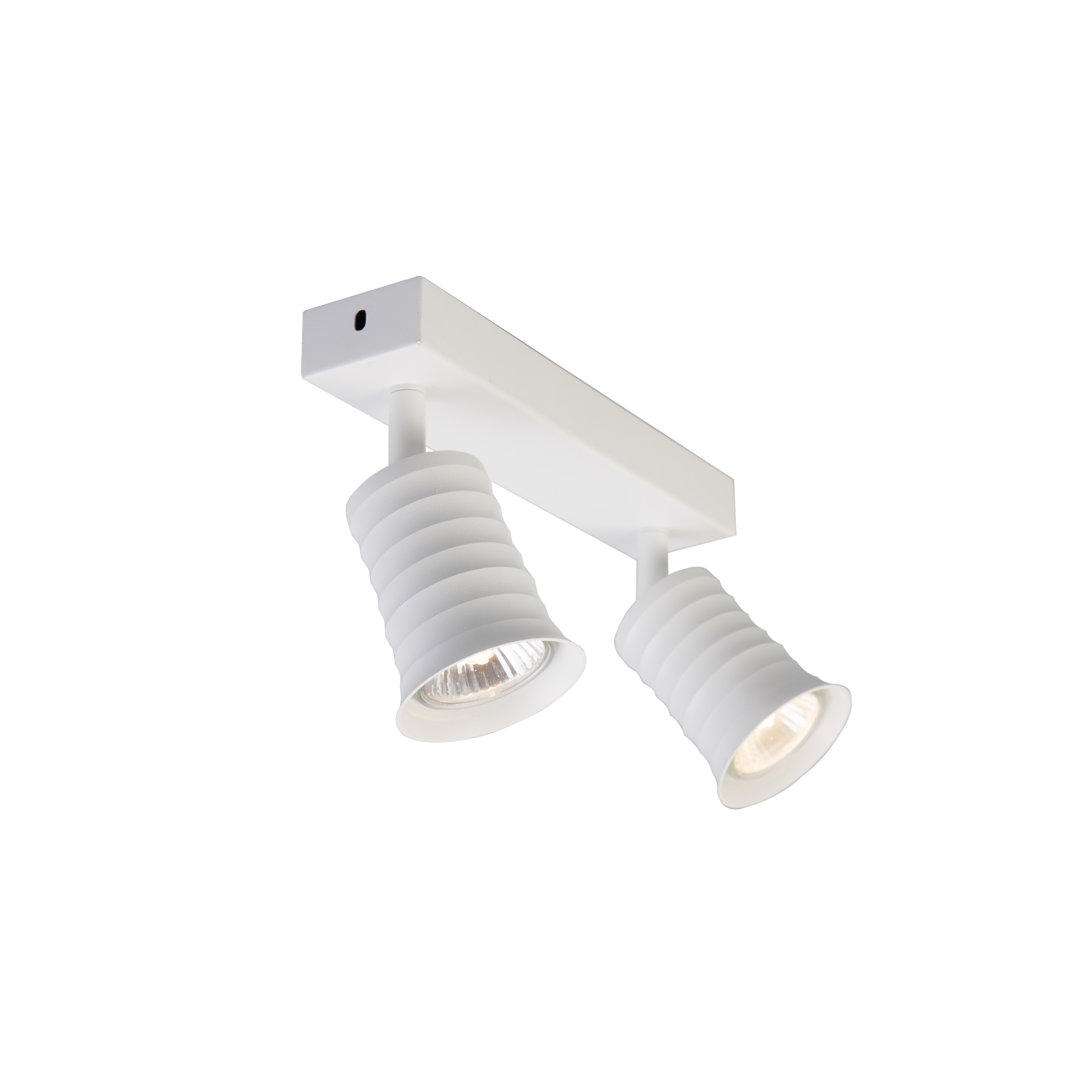 white dual head spot light ceiling