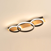 three ring circles wood ceiling light