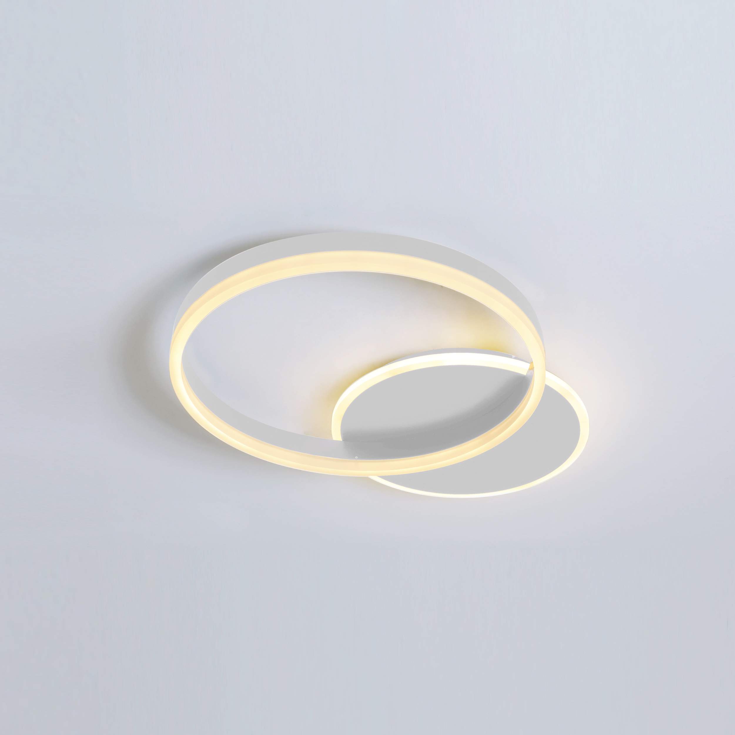 white circular rings ceiling light