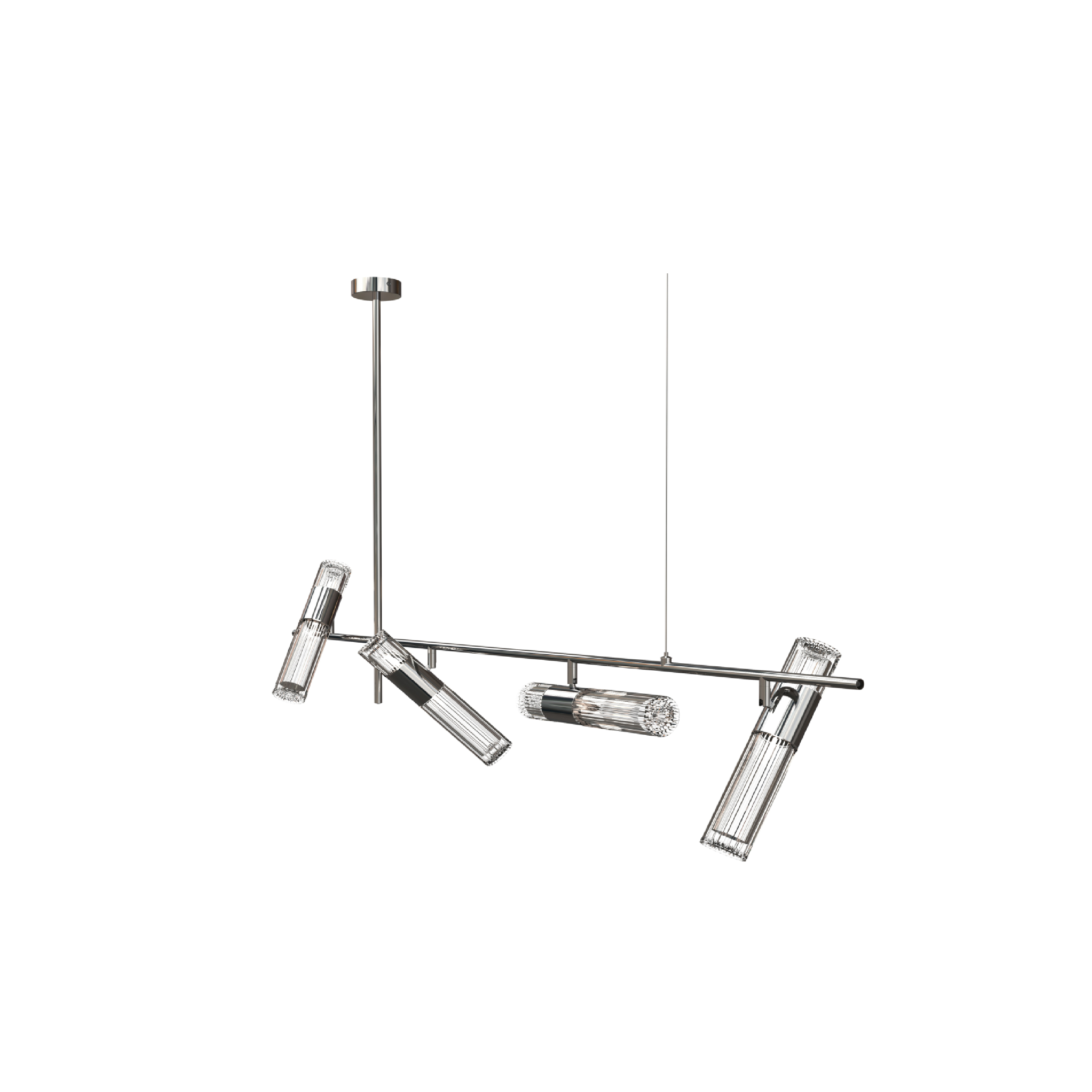 black glass shape G9 pendant light