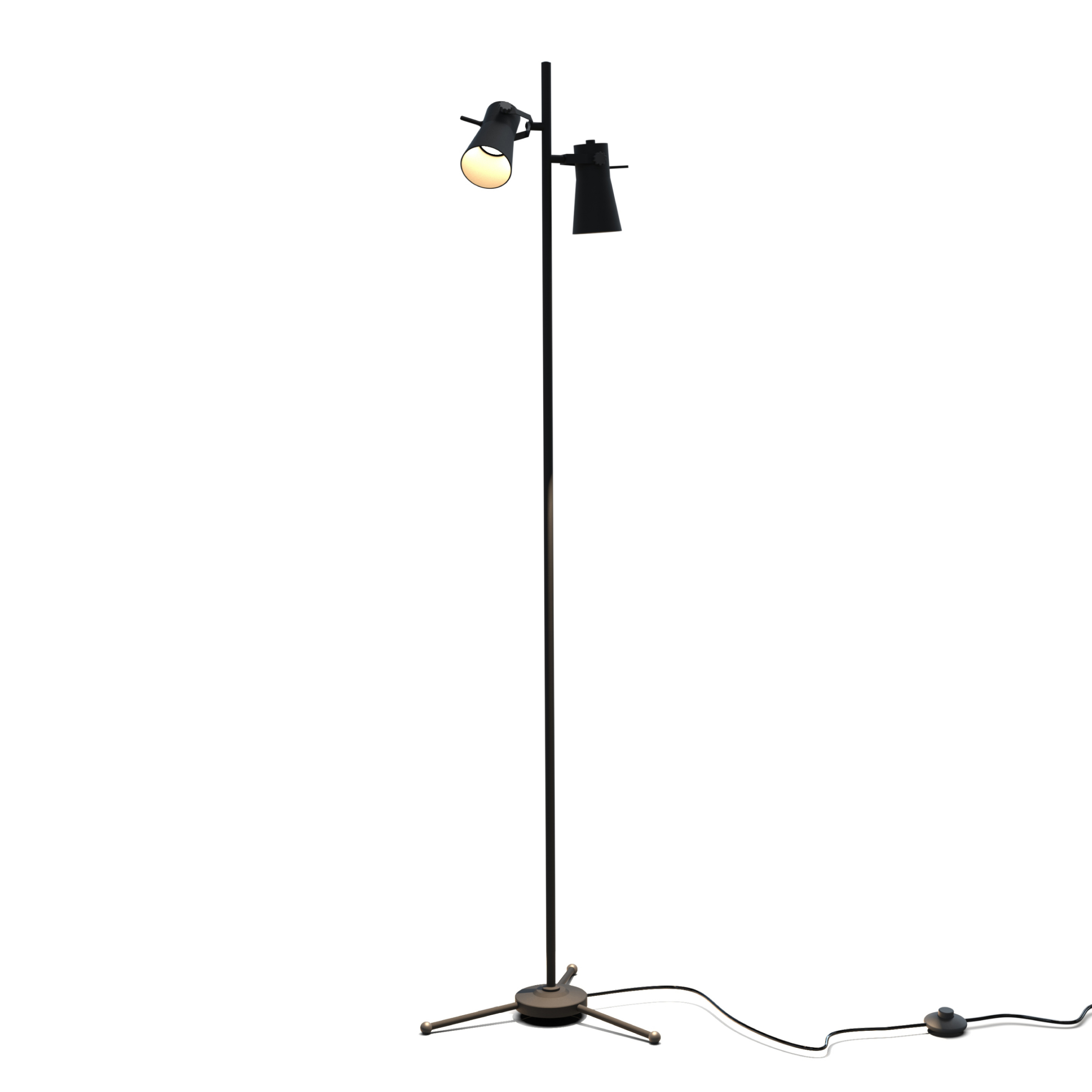 aluminum and iron floor light for living room