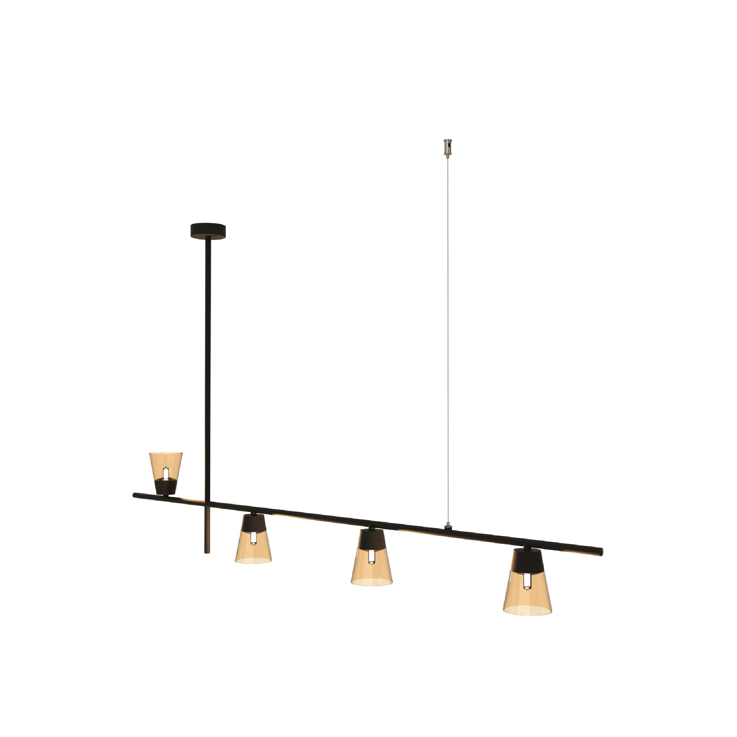 4*G9 clear glass shade light