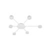 6 gx53 sectors ceiling light