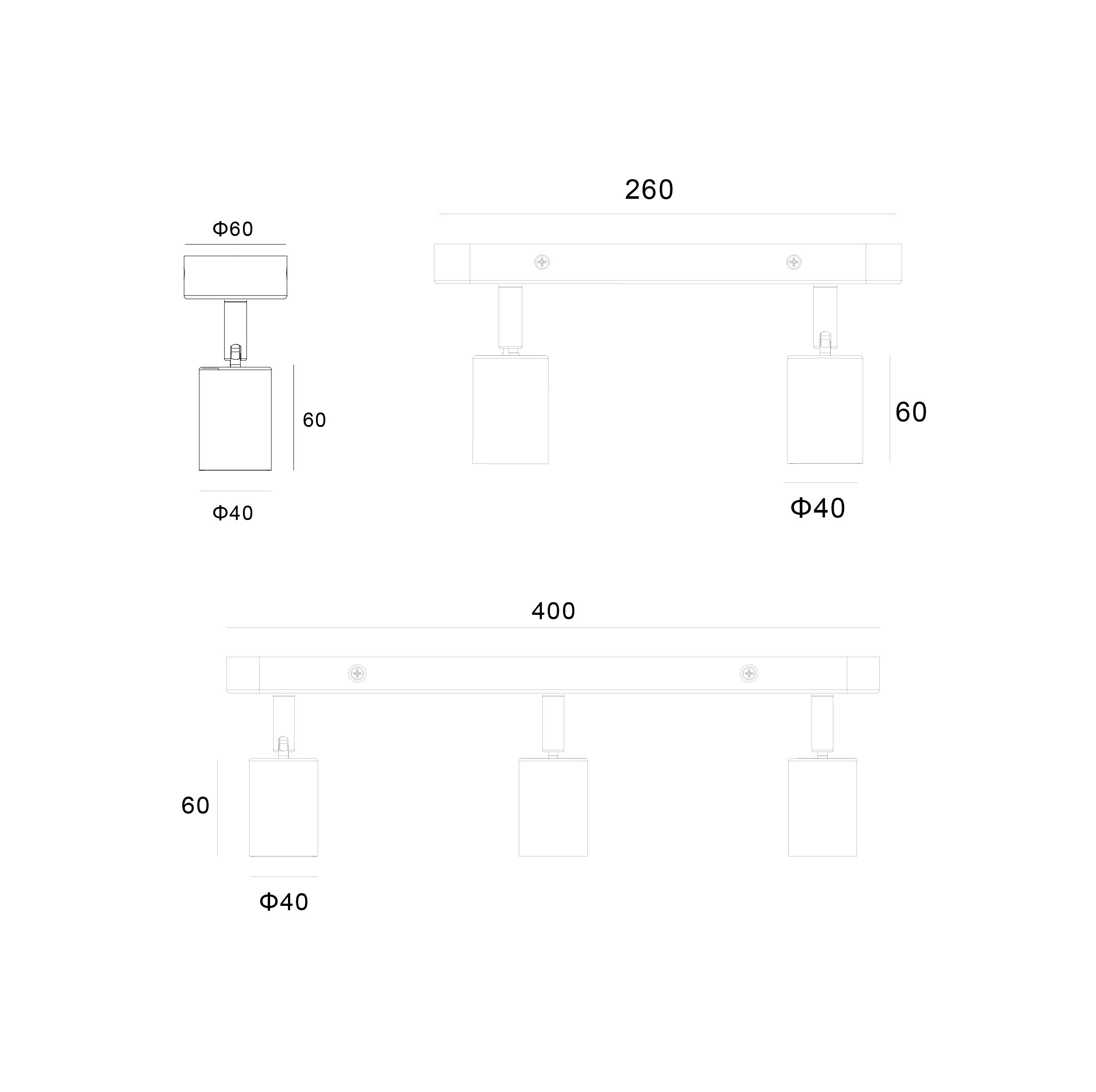 40*60mm e27 light