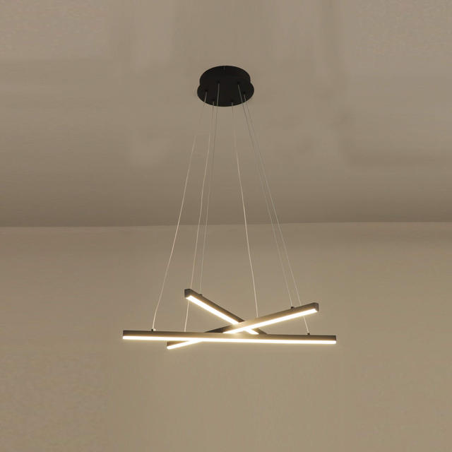 three straight bar led pendant light