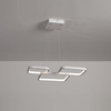 Modern Black LED Chandelier with Rectangular Design
