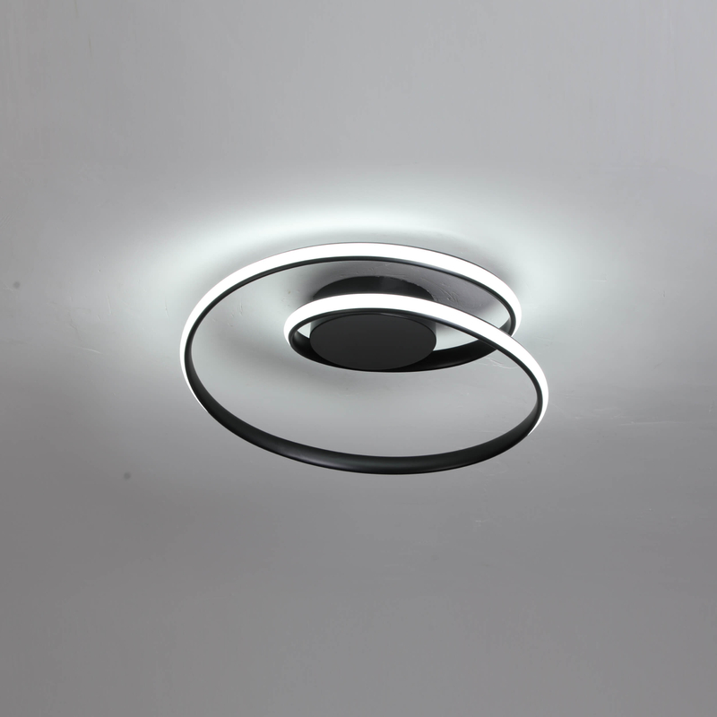 Contemporary Black Base LED Ceiling Lamp