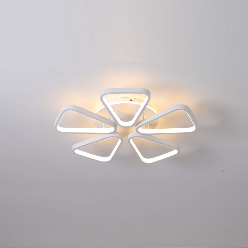 Ceiling LED Chandelier with five triangle with white color