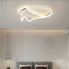 minimalist and contemporary round shape led ceiling light installed in bedroom