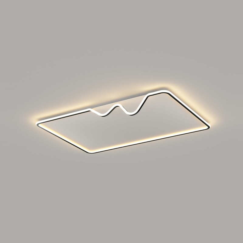 rectangle black ring led ceiling lamp for kitchen hallway