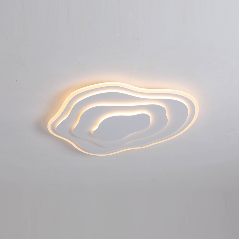 four cloud shape acrylic overlap together to combine to a led ceiling lamp