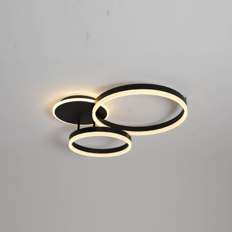 two rings superimposed LED ceiling light