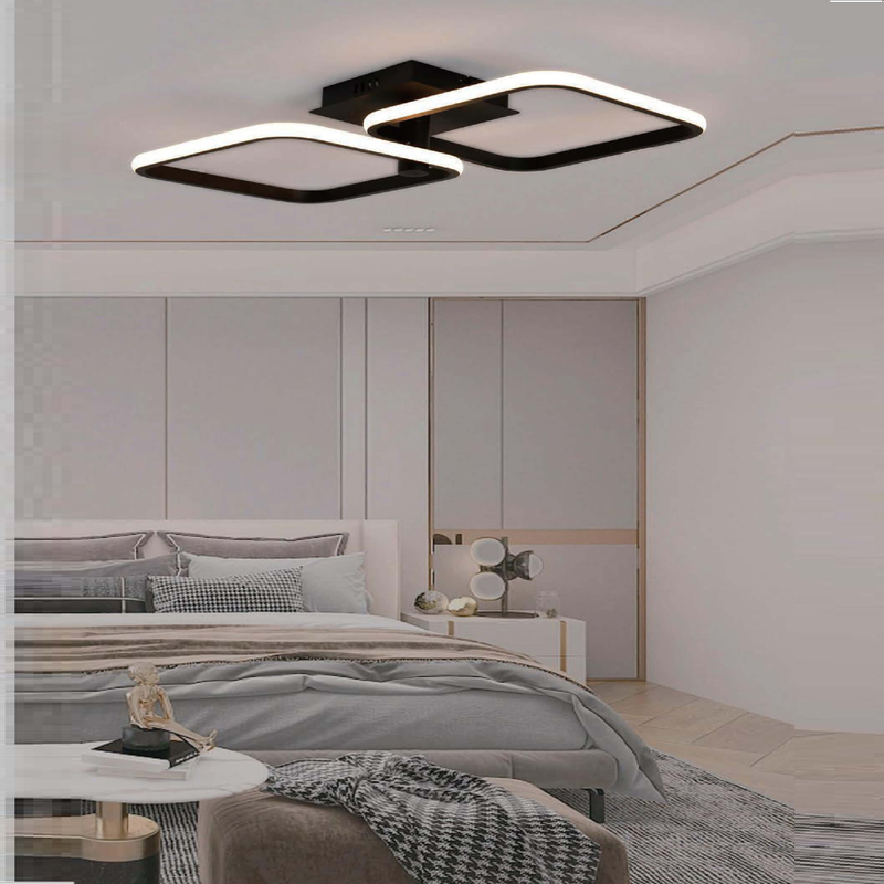 two square LED ceiling lamp for bedroom