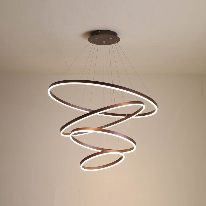 Contemporary spherical semi-flush mount fixture with frosted glass panels and warm white illumination for high ceilings