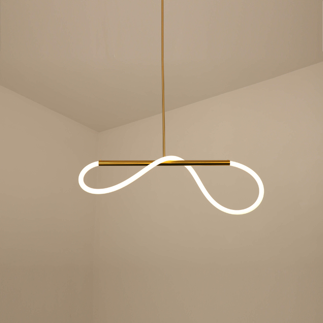 metal gold led pendant light