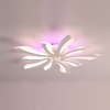 Sleek Geometric Ceiling Fixture with Luminous Floral Accents
