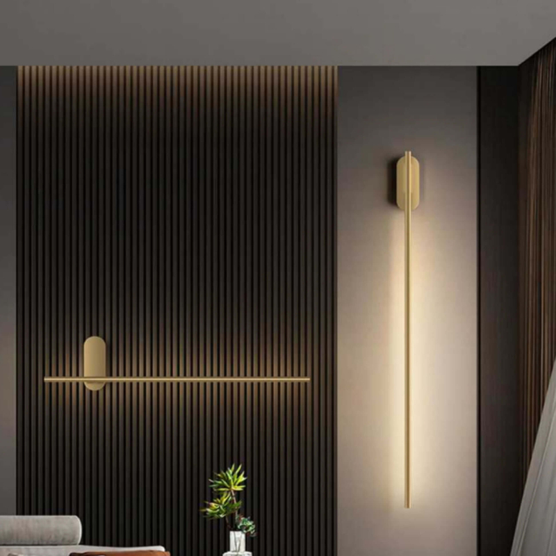 Minimalist Geometric Brass Lighting Fixture
