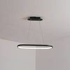 Modern Circular LED Hanging Light - Contemporary ceiling fixture with minimalist ring design for ambient lighting