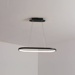 Modern Circular LED Hanging Light - Contemporary ceiling fixture with minimalist ring design for ambient lighting