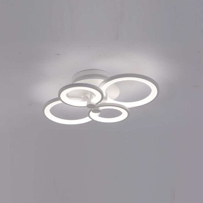 led ceiling lamp with the combination of the geometric shapes and the warm
