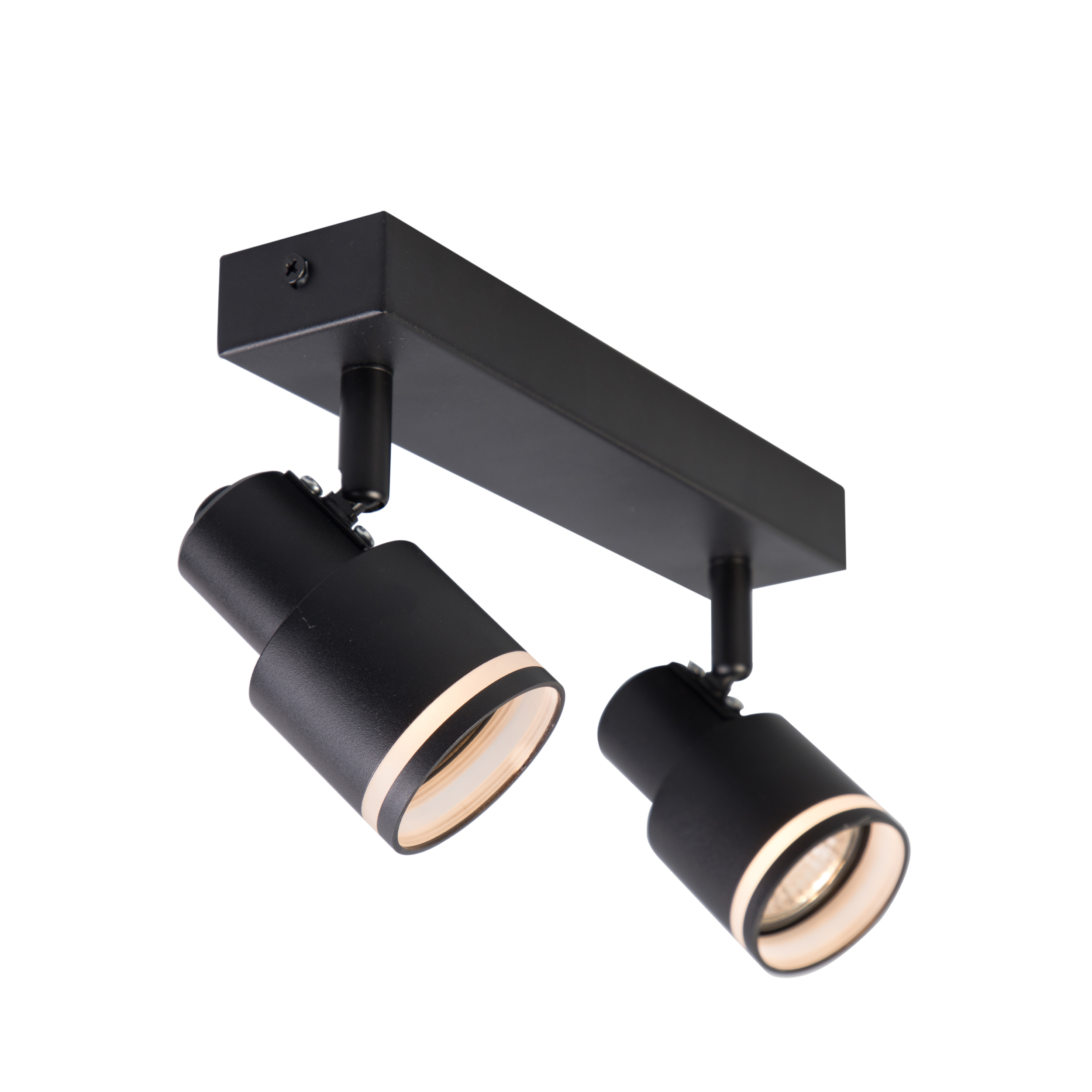 dual spot light head black GU10 downlight