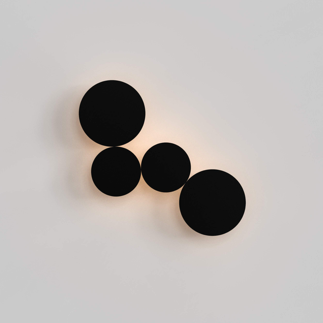 circular black wall light creative home decor lighting