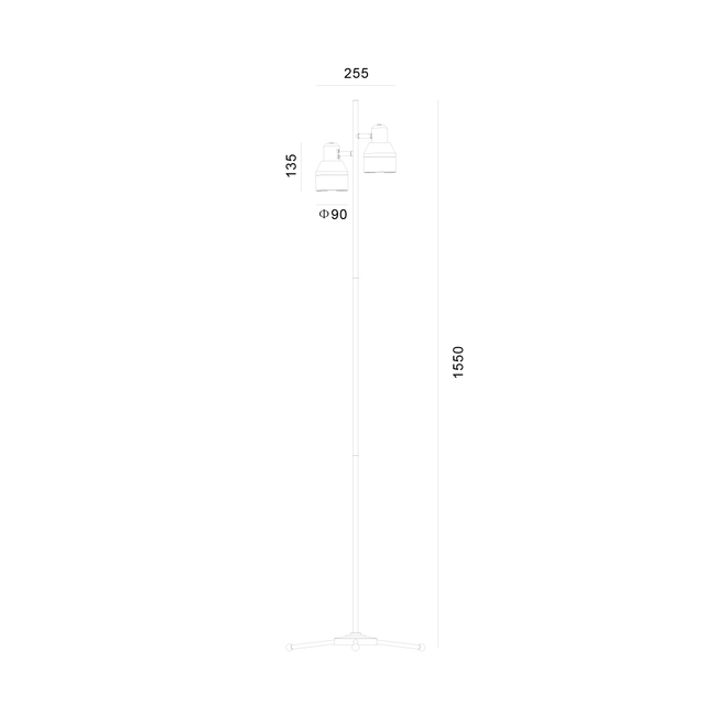 E27 living floor lamp