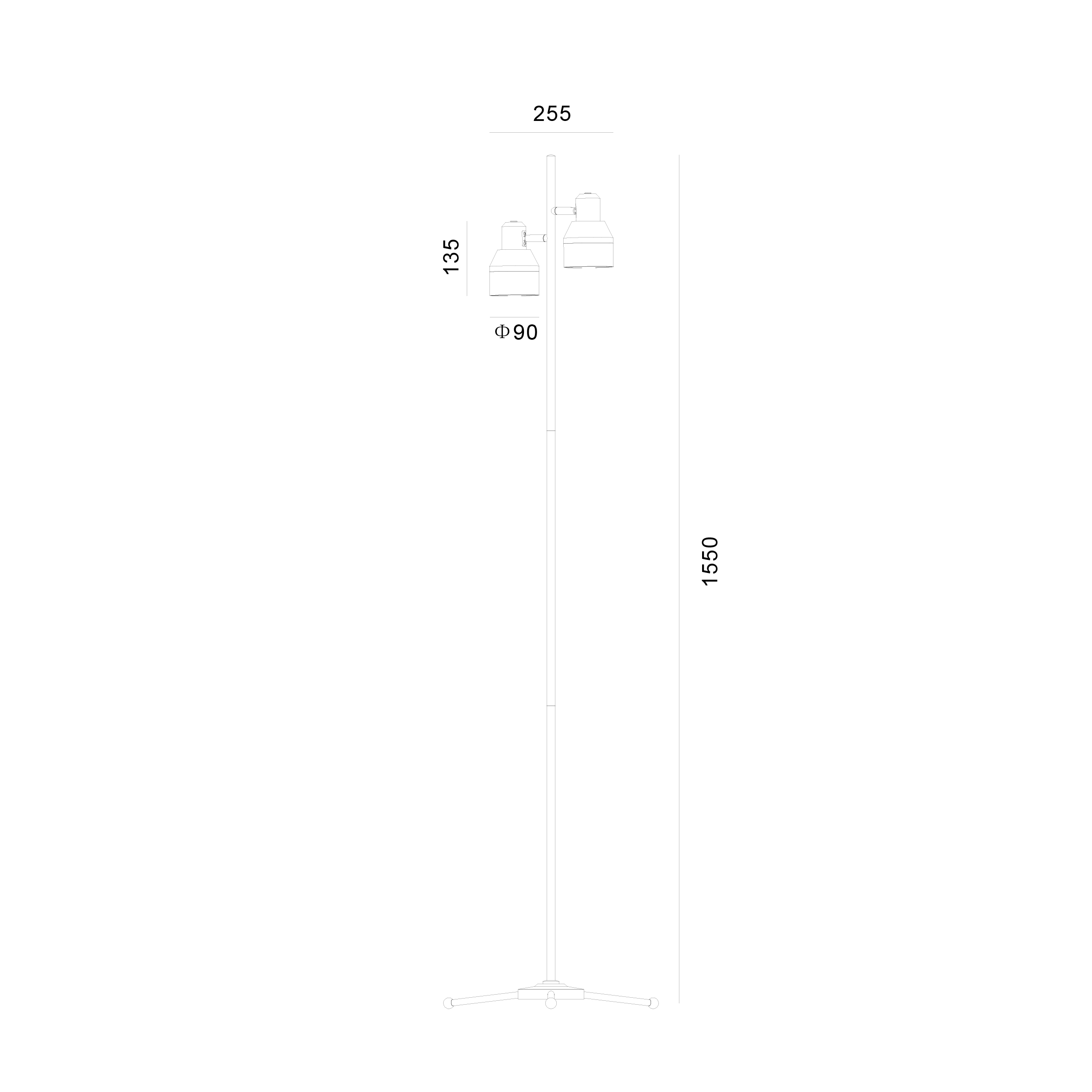 E27 living floor lamp