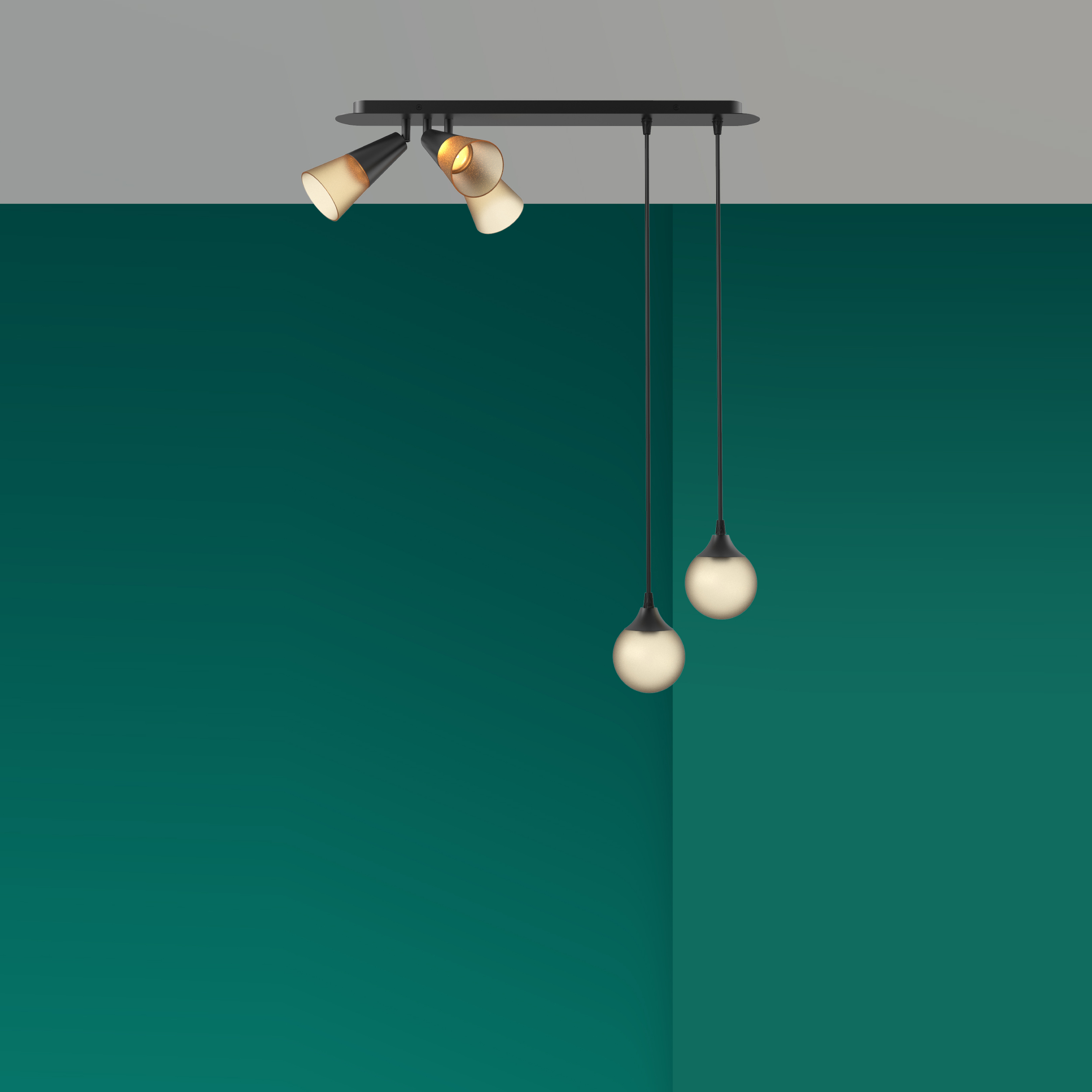 four gu10 light ceiling mounted interior lamp