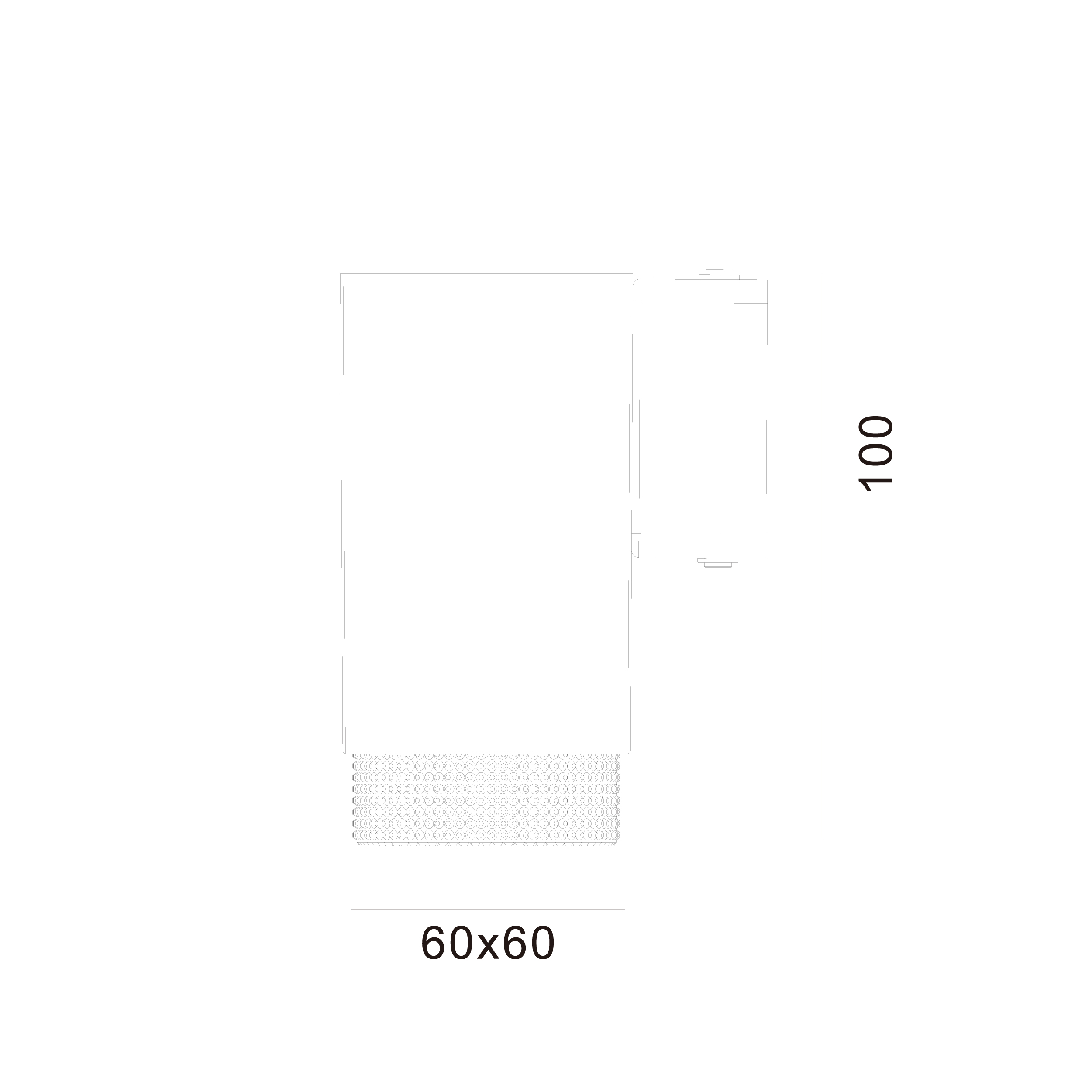 GU10 wall light dimension