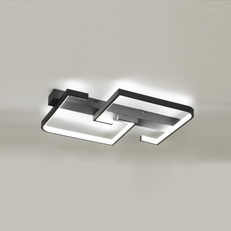 black square modern led ceiling light