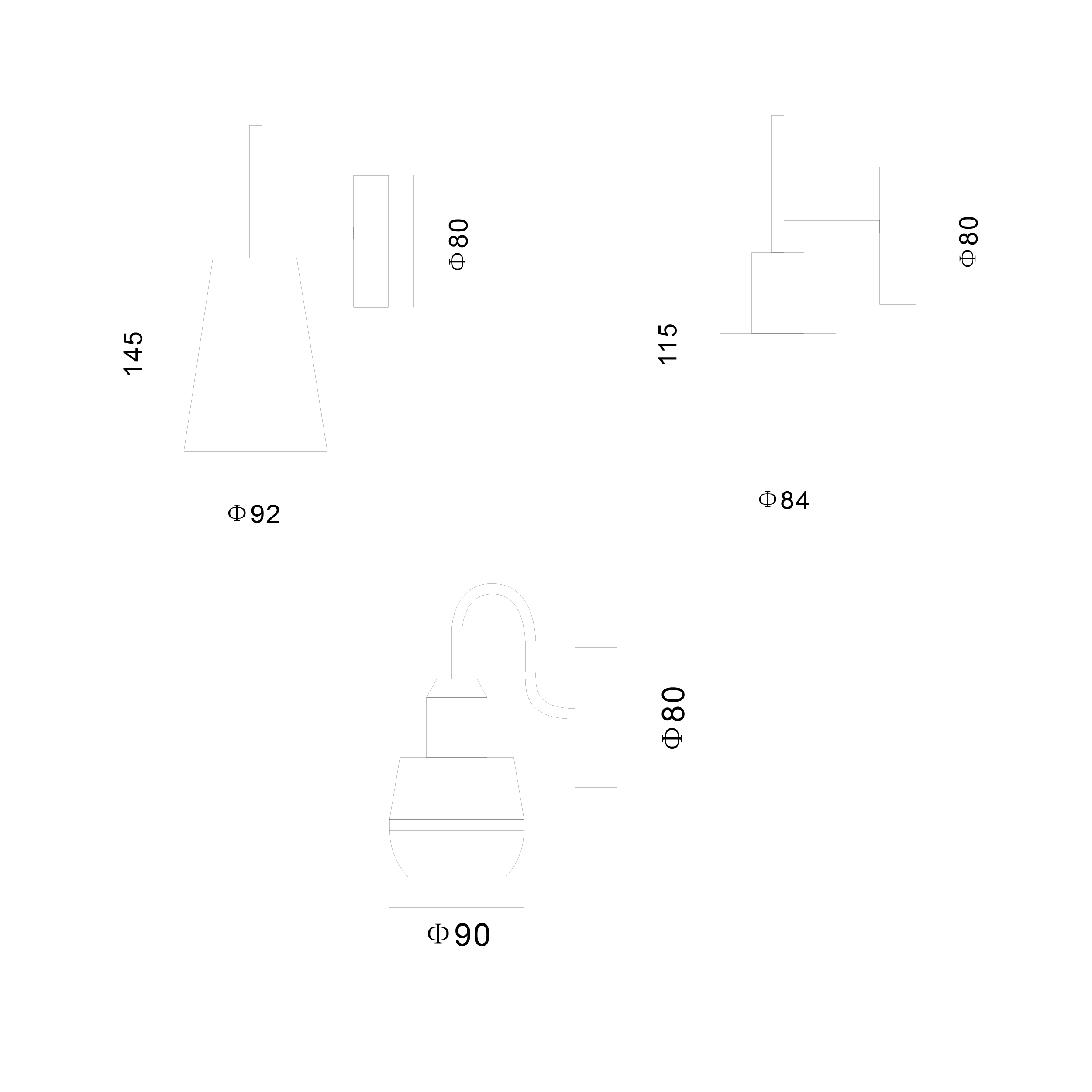 Iron 60W E27 Wall Light