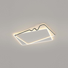 Ceiling lamp with two overlapping rectangular wireframes