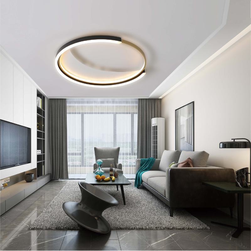 sand white and black led ceiling light for bedroom
