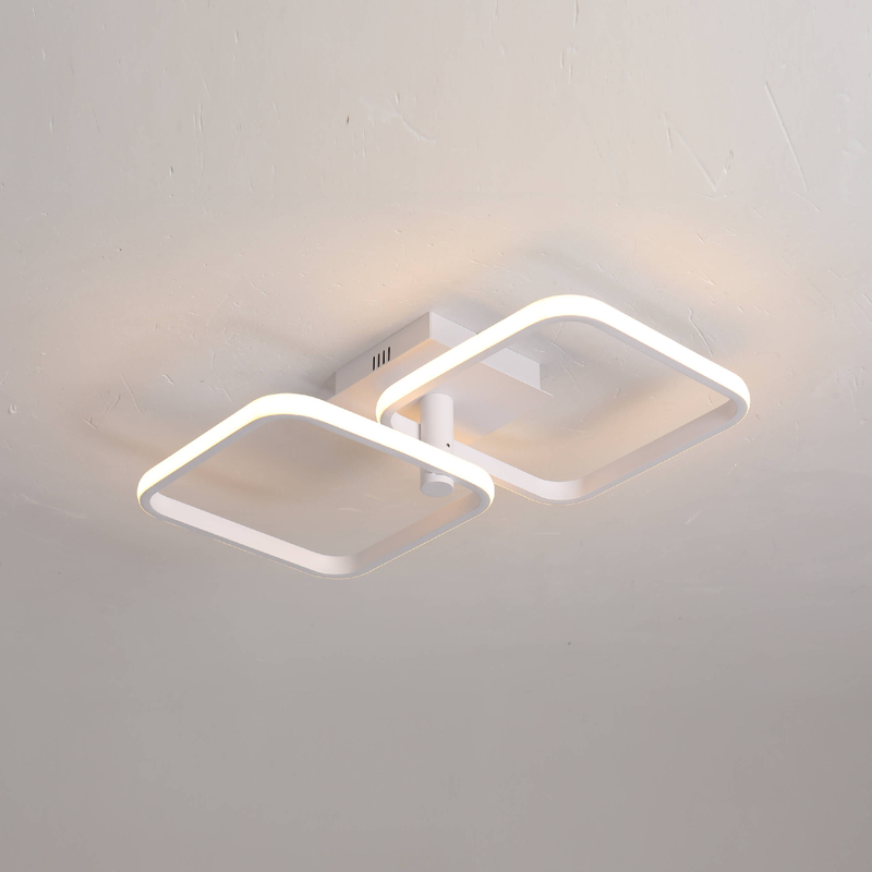 two square white boby LED ceiling lamp