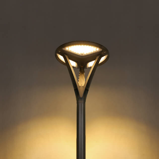 solar exterior lights generate warm white lighting