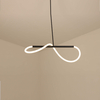 black wave led pendant light