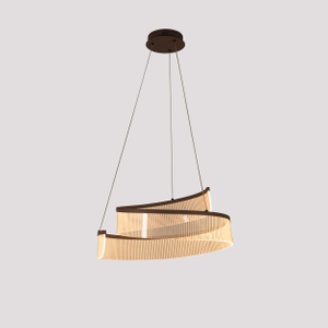 Sculptural Illumination: Layered Pendant Lamp with Organic Silhouette