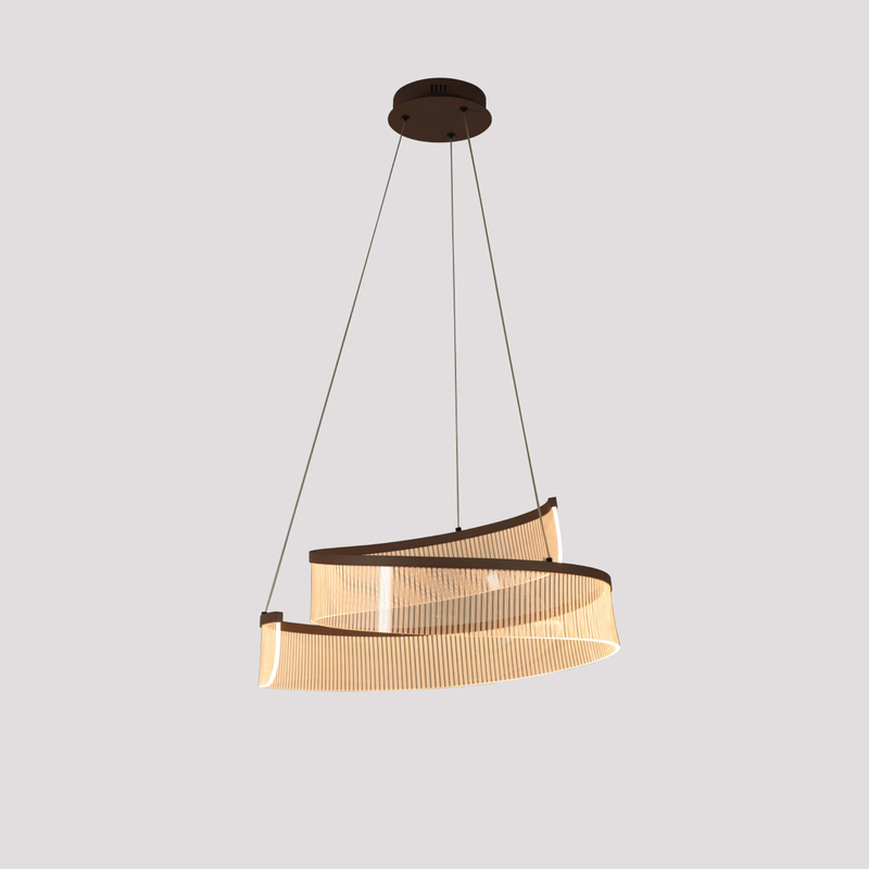 Sculptural Illumination: Layered Pendant Lamp with Organic Silhouette