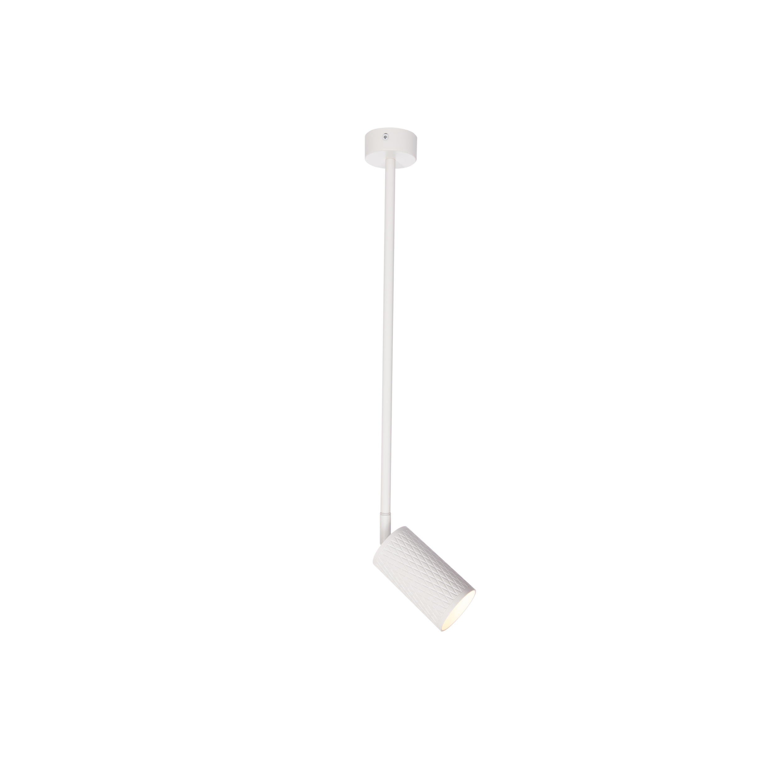 white gu10 pendant light with diamond pattern