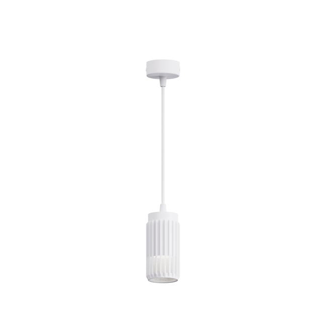 white gu10 pendant light with fence type hollow housing