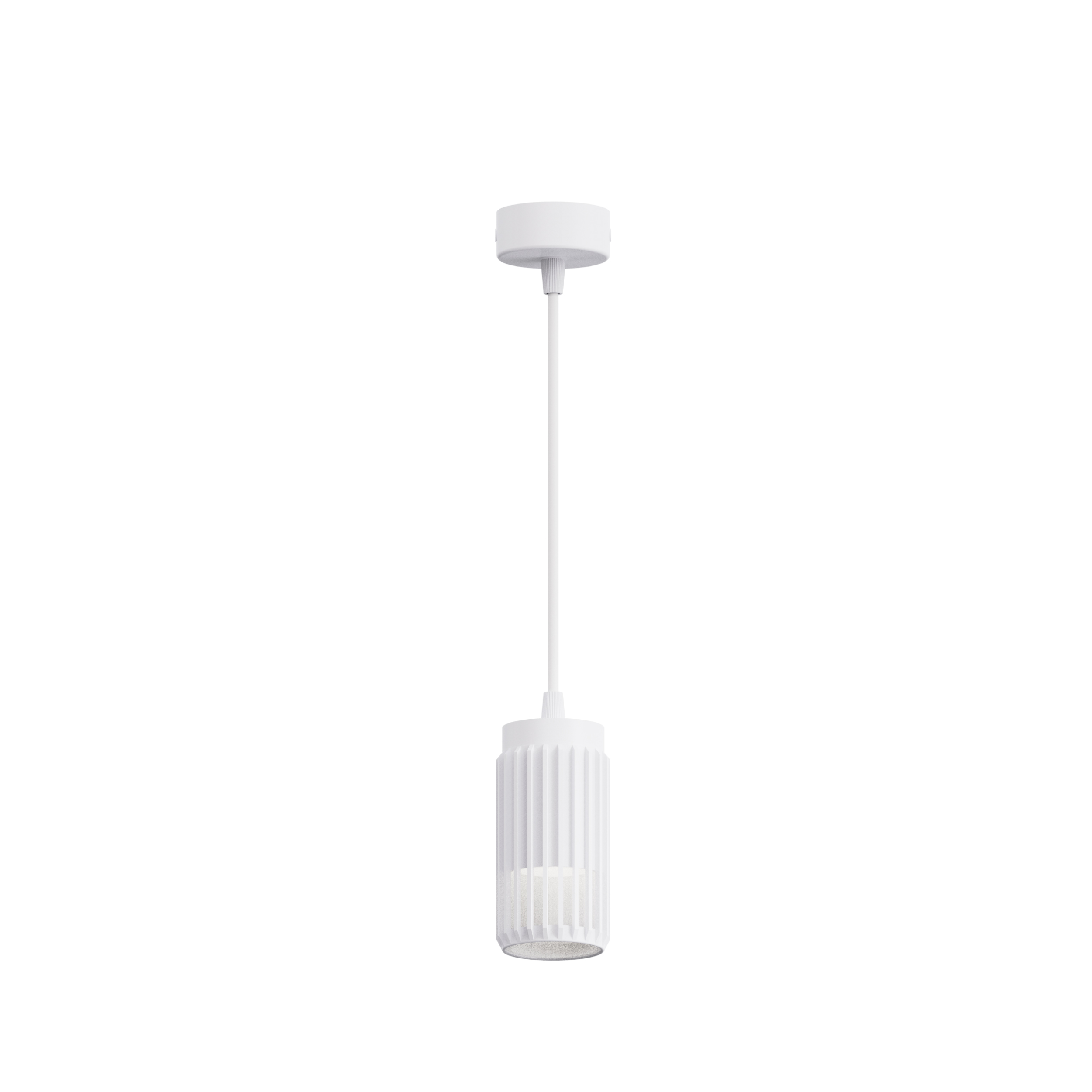 white gu10 pendant light with fence type hollow housing