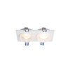 white reccessed shining pmma 2*gu10 downlight