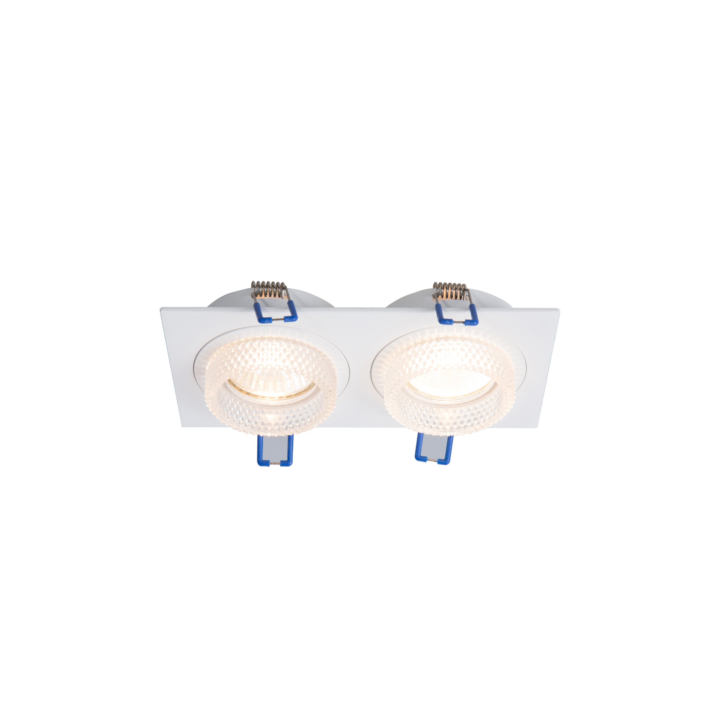 white reccessed shining pmma 2*gu10 downlight