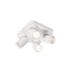 white square base 4*gu10 spot downlight